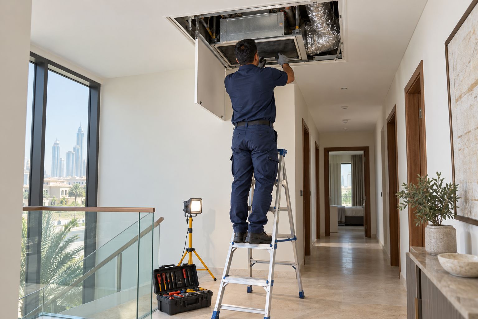 Ducted system air handler check
