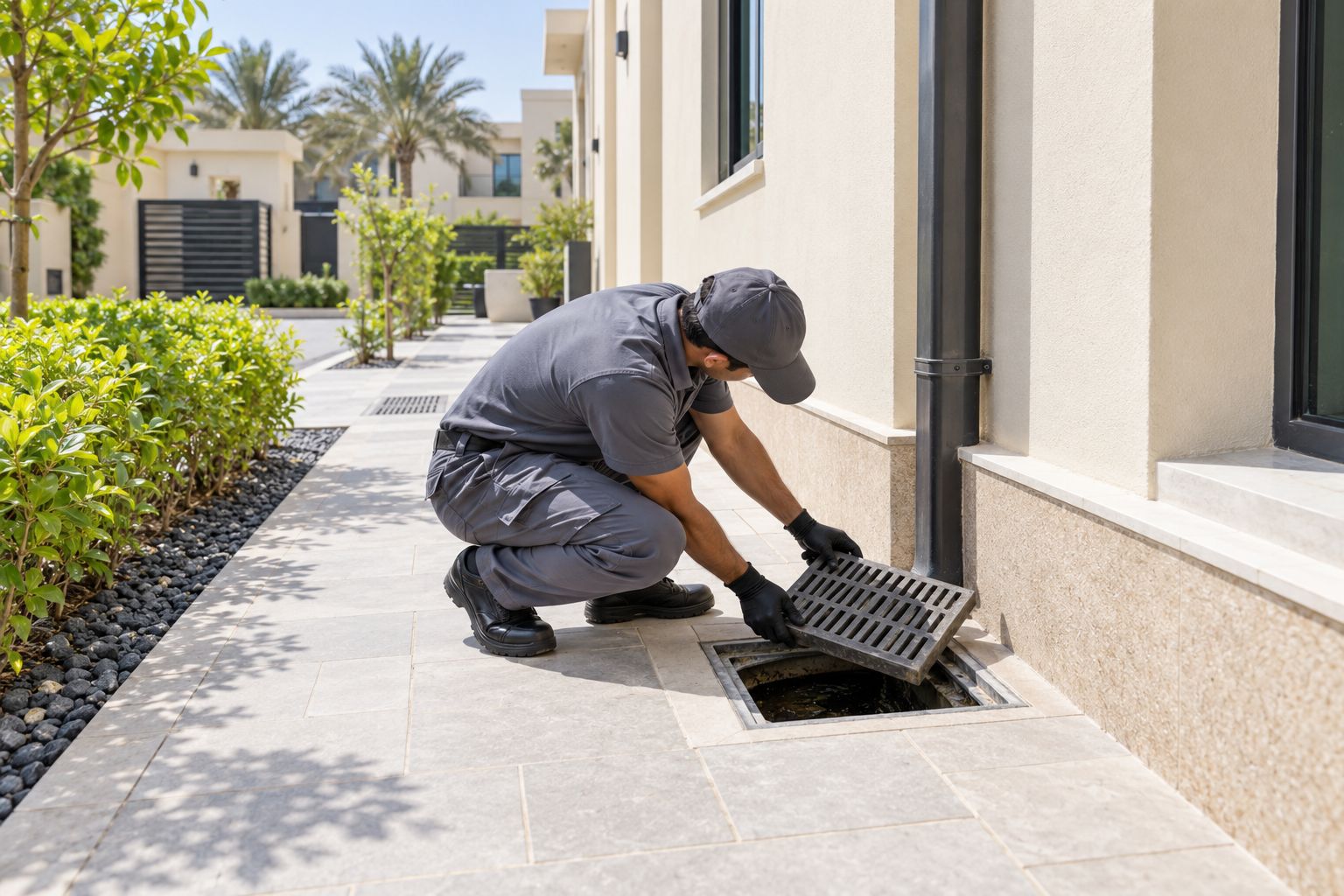 Villa outdoor drains