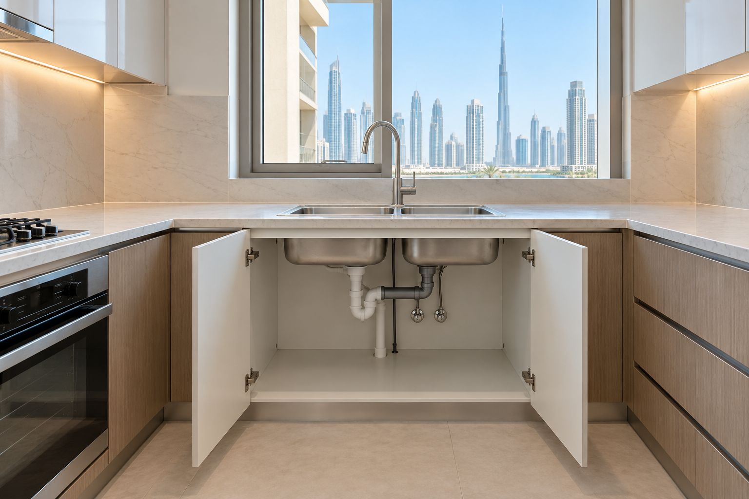 Kitchen ready for visit