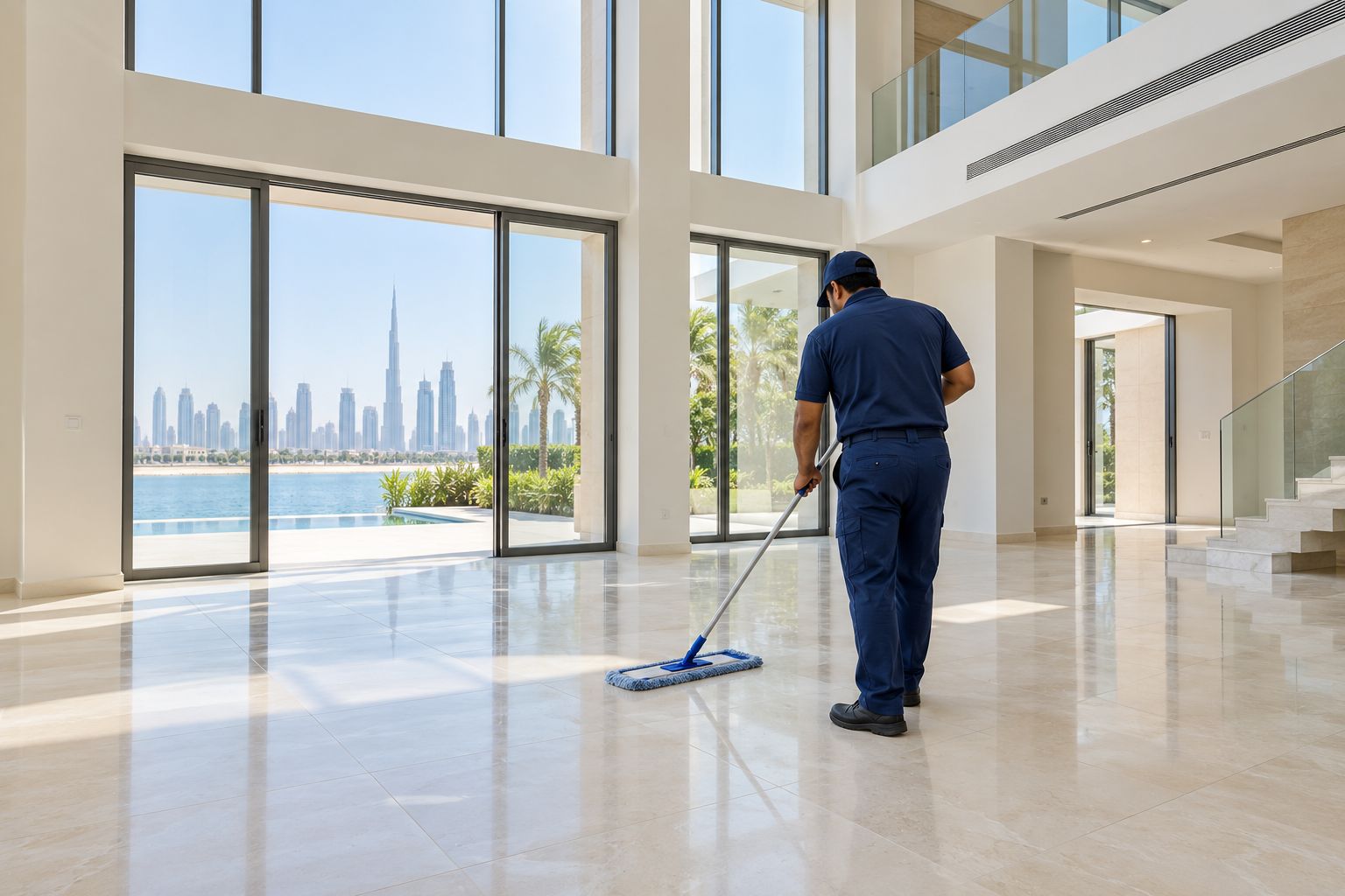 Floors in an empty villa
